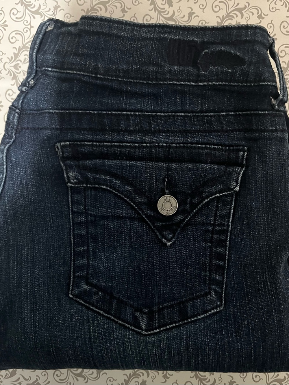 Kut From The Kloth Womens Boot Cut Denim Jeans 14 Dark Wash KP321VPMAI